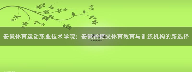 必发官方正版app神州：安徽体育运动职业技术学院：安徽省顶尖